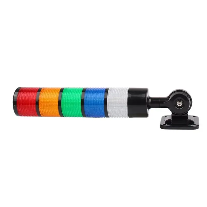 AT44-Stack Lights Led Signal Tower 5 Layers AC 220V Steady Flashing Light For CNC Machines Industrial Warning Signals Buzzer