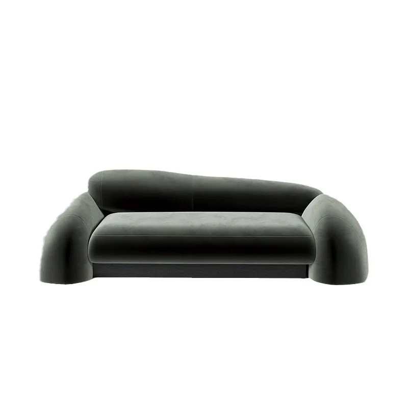 

Minimalist curved fabric sofa master design Italian fashion creative modern simple bevel pebble