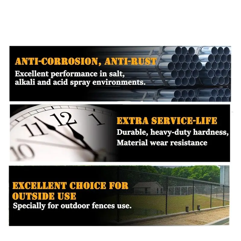 DT17 4 Pack 1-3/8In End Rail T Clamp, Galvanized Steel Chain Link Fence T Clamp for 1-3/8In OD Pipe, Fence Hardware