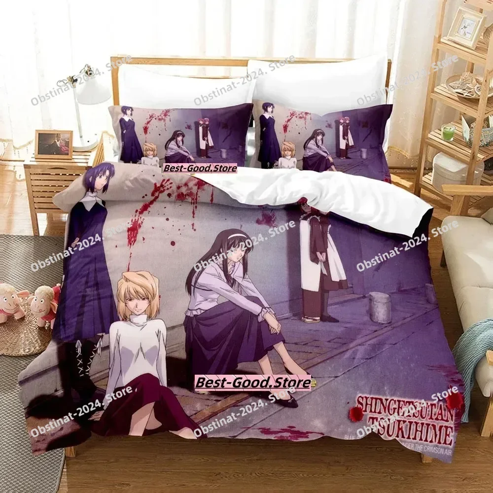 

2024 Melty Blood Bedding Set Printed With Pillowcase Bed Duvet Cover Soft Single Double Queen Super King Size Adult Kid Bedroom