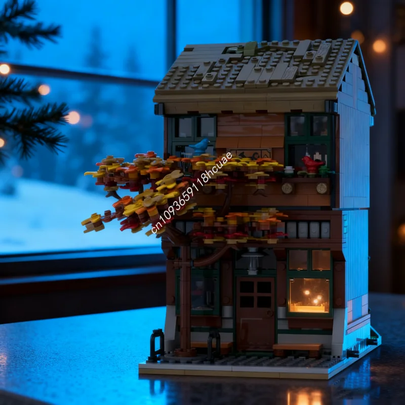 1500 stks MOC Cabine Caf Gemodulair Model Bouwstenen Speelgoed Architectuur DIY Creatief Idee Kerstcadeaus Onderwijs Verjaardag