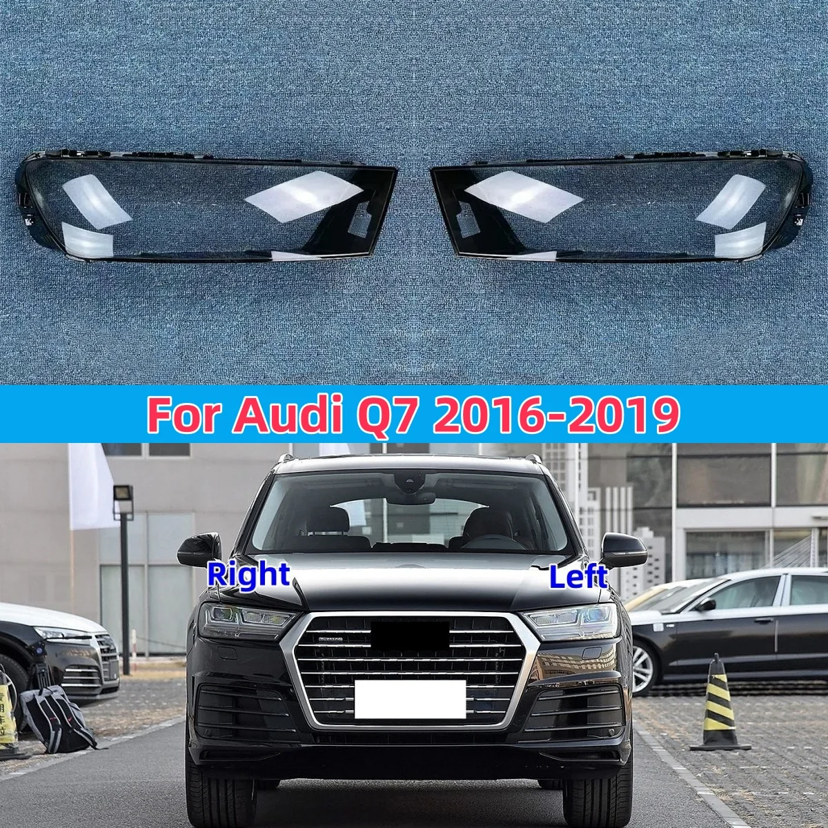 

Для Audi Q7 2016 2017 2018 2019, крышка фары, прозрачная маска, корпус фары, линза, замена оригинального абажура из плексигласа