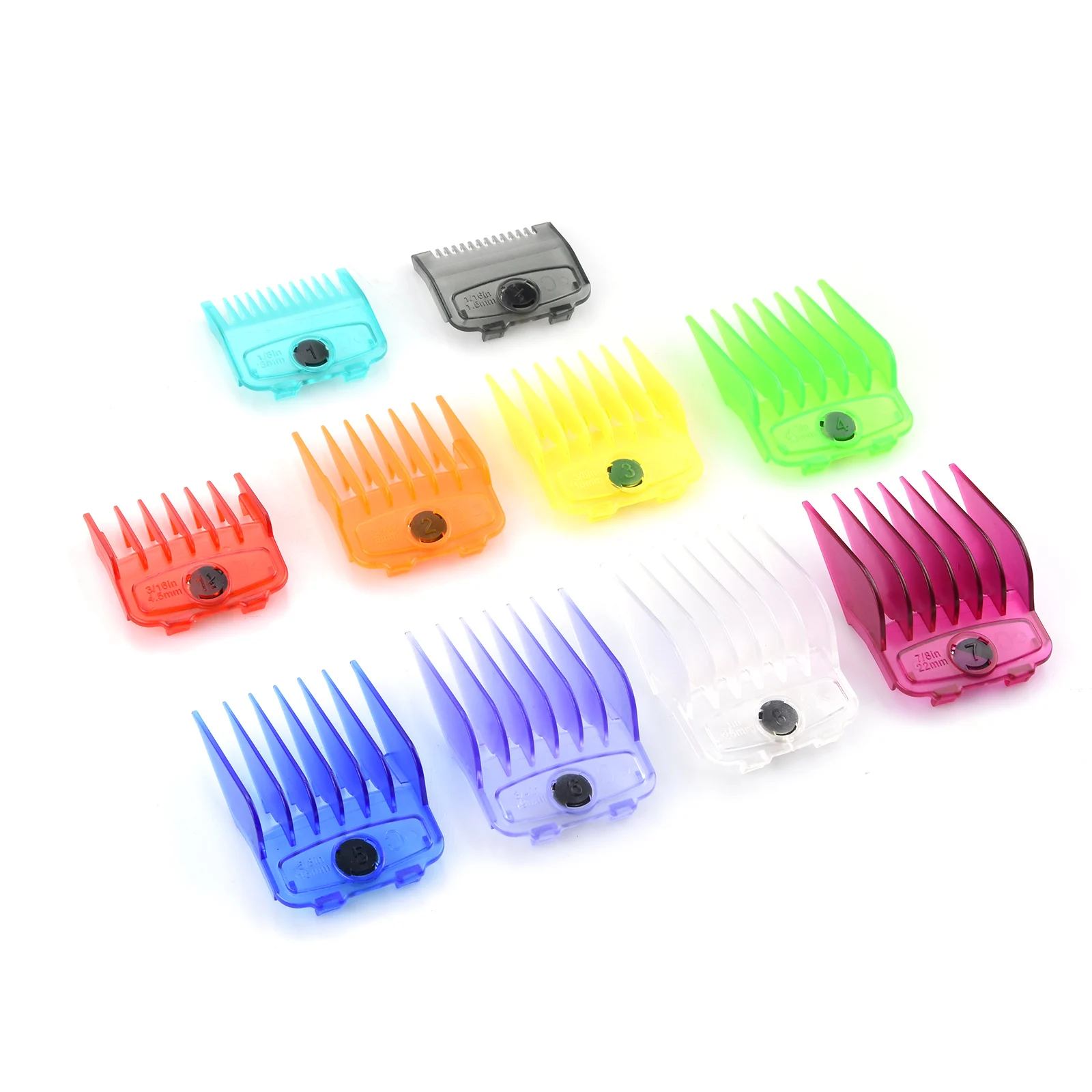 10PC Universal Professional Hair Clipper Limit Guide Comb With Box For Wahl Trimmer Cutting Guide Combs Barber Salon Accessories