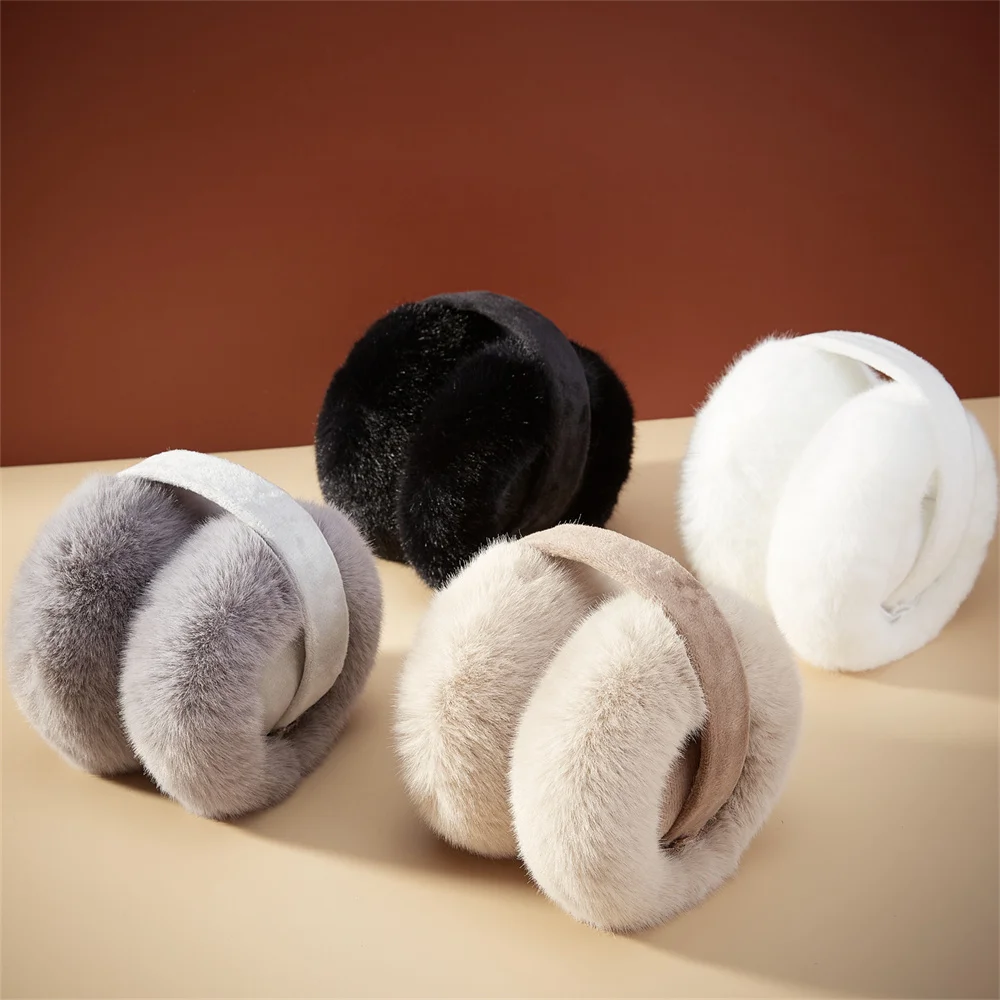 2023 New Winter Earmuff Fashion Imitation Exquisite Collapsible Rabbit Hair Ear Warmth Man Woman Unisex Eardrum Christmas Gift