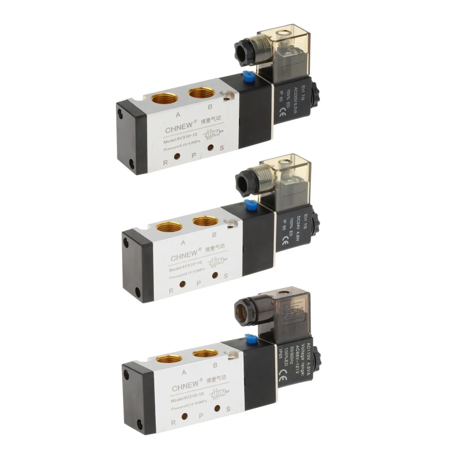 Pneumatic Solenoid Valve Repair Parts Metal Accessories Direct Replaces Professional Easy Installation 2 Way 5 Port 4V310-10