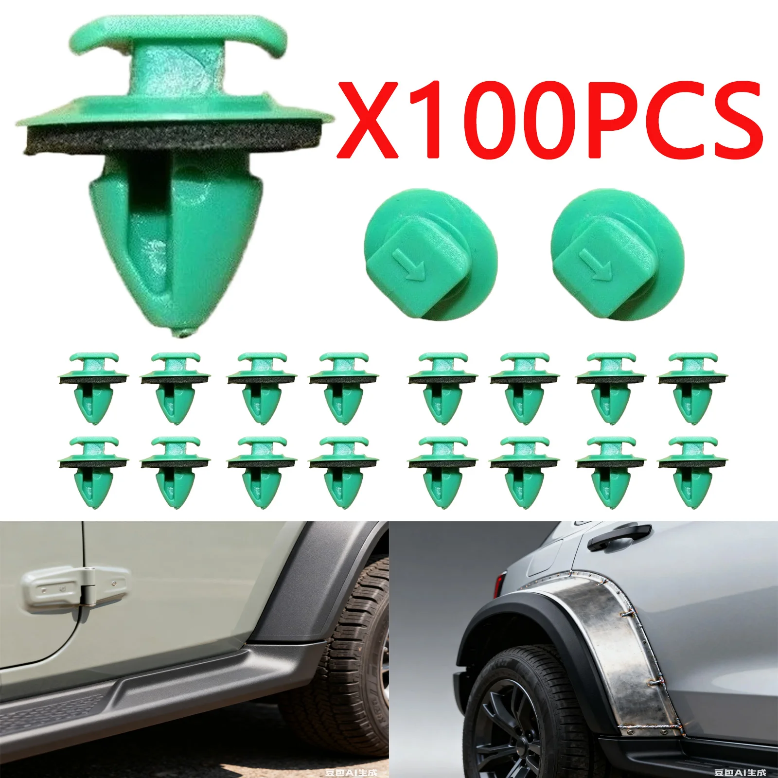 

10-100X Car Door Post Trim Side Fender Rear Wheel Arch Flares & Moulding Trim Clips For Jeep Fiat 500X 71748293 Fastener Clips