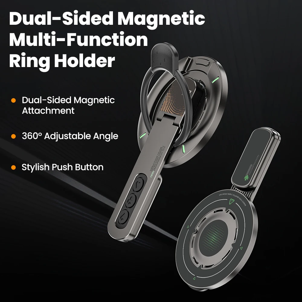 Double-sided Magnetic Phones Holder Rotation Portable Handheld Finger Ring Stand Multi Functional Desktop Bracket For Cellphones