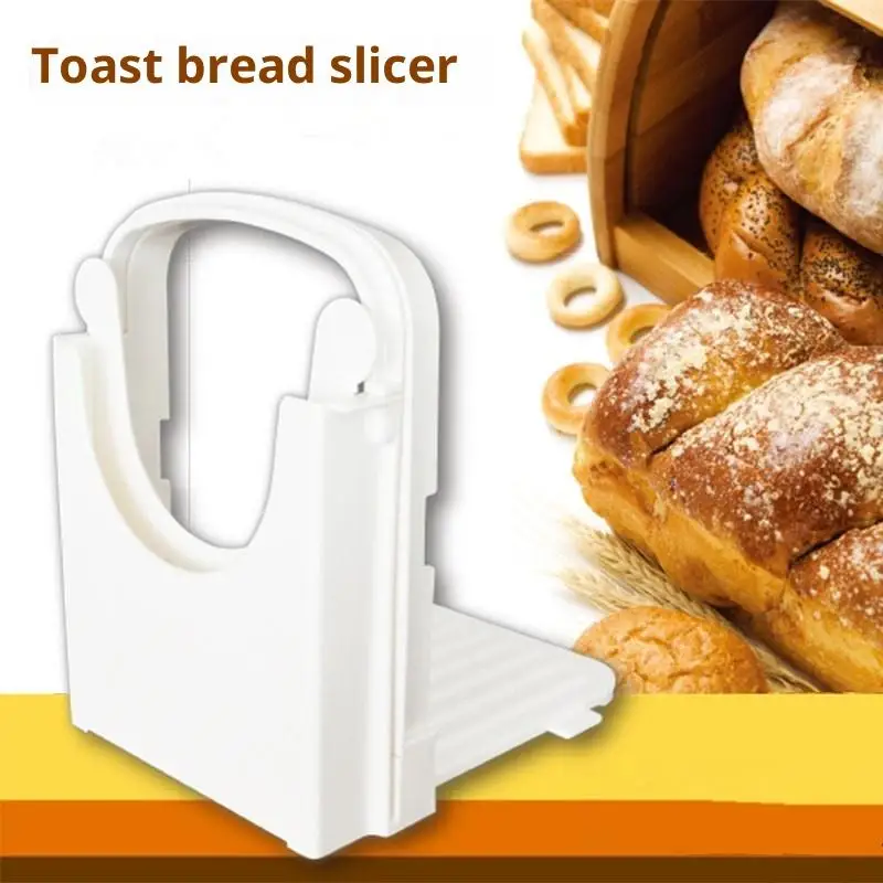 

djustable Bread Slicing Guide, Foldable Tool for Uniform Toast & Loaf Slices, Prevents Waste, Perfect Kitchen Baking Tool