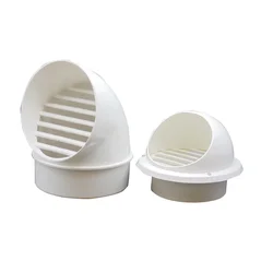 PVC Ventilation Exhaust Grille round Wall Ceiling Air Vent Grille Ducting Cover Outlet Heating Cooling Waterproof Vent Cap