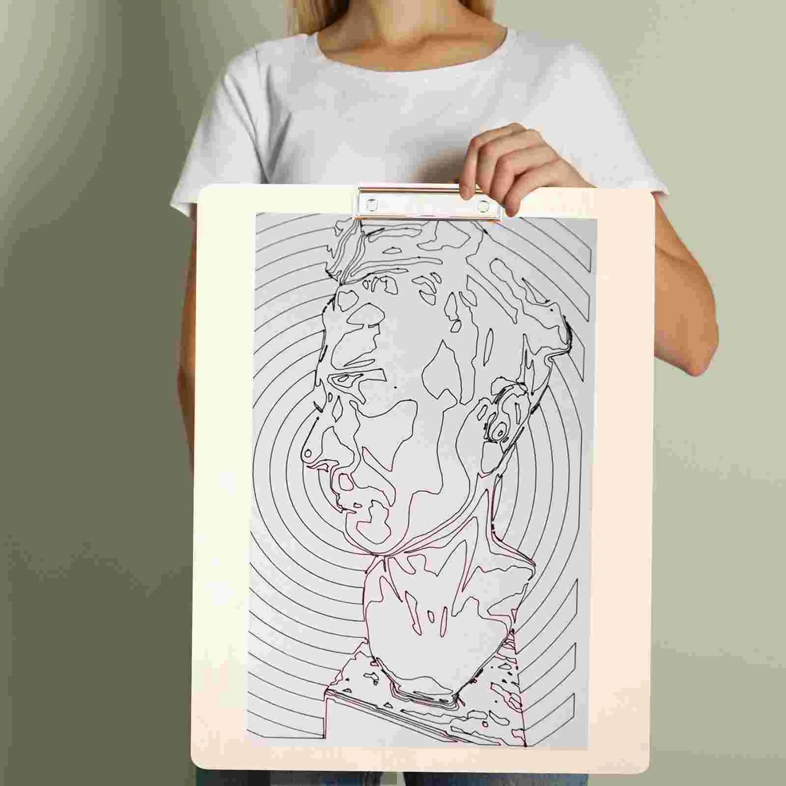 

Sketchpad Board Drawing Clip Sketching Foldable Painting Wood Wooden Stainless Steel