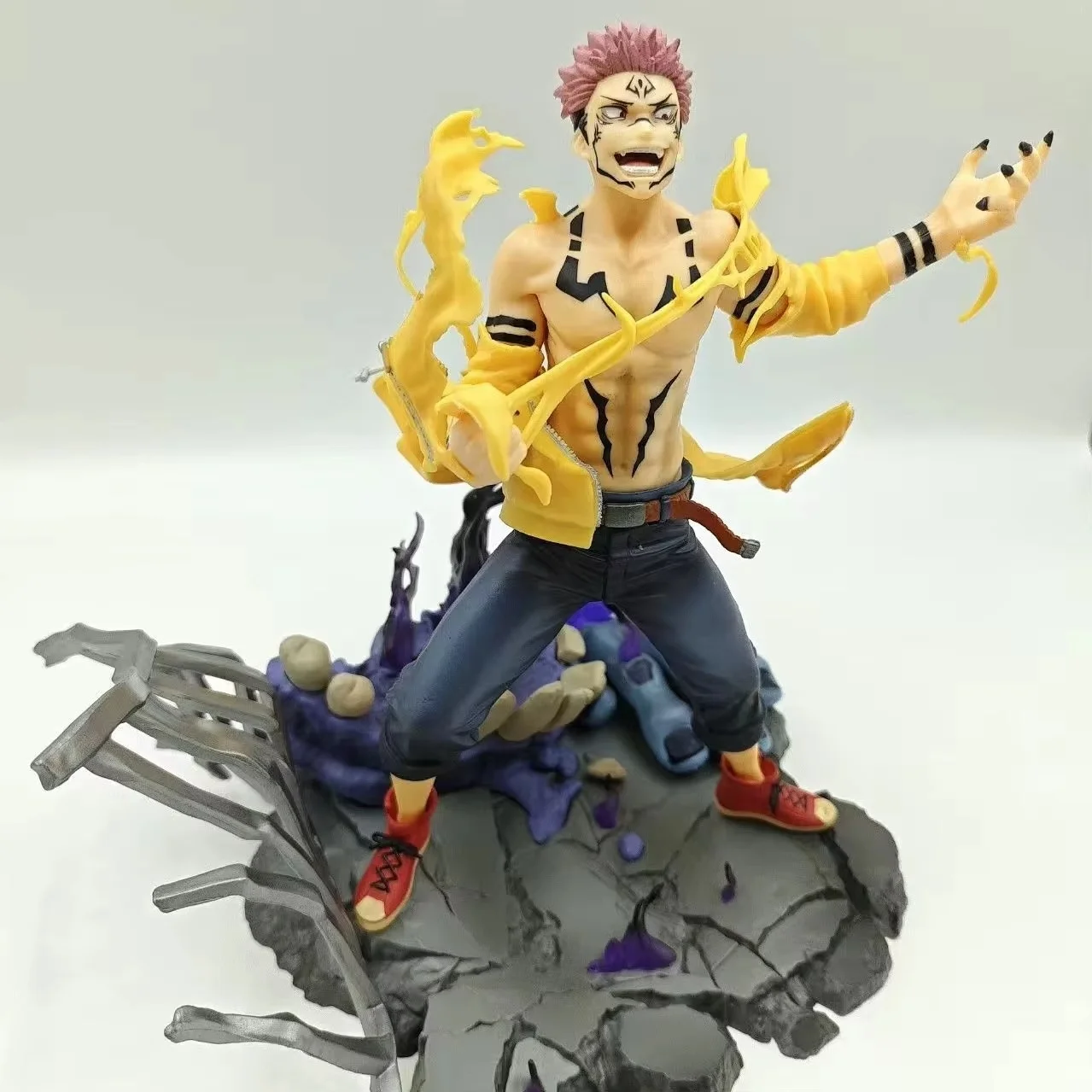 

Коллекционная фигурка Рёмен Сукуны из аниме Jujutsu Kaisen, премиум-статуэтка, украшение для рабочего стола, подарок на день рождения или праздник для фанатов аниме.