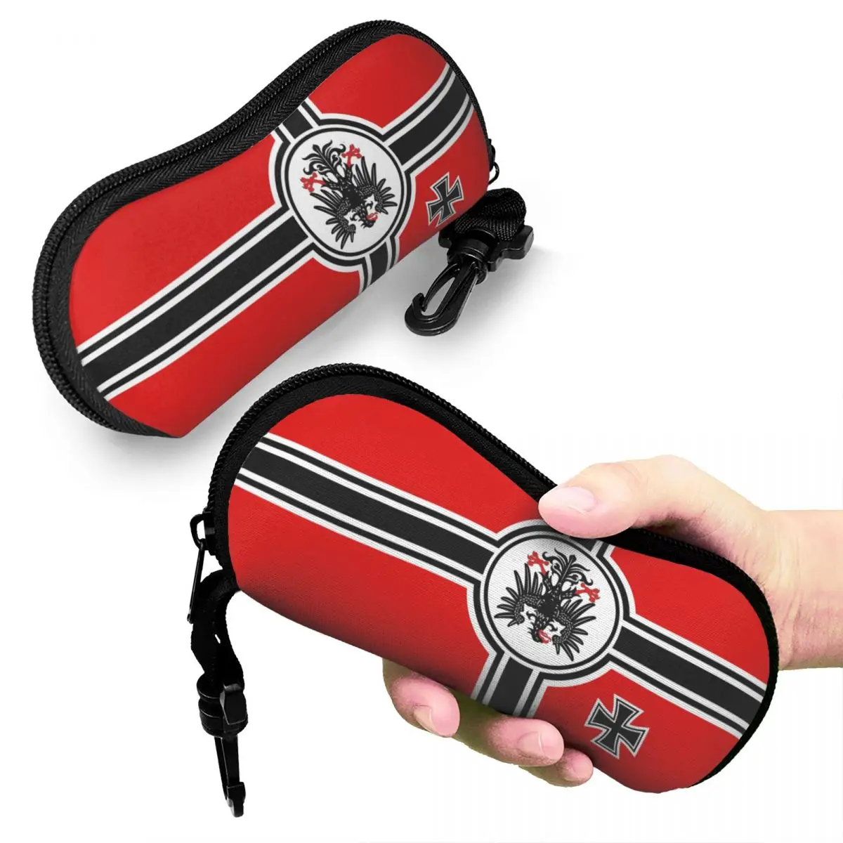 Custom German DK Empire Of Flag Shell custodia per occhiali Unisex Cool Germany Proud custodia per occhiali da vista scatola protettiva per occhiali