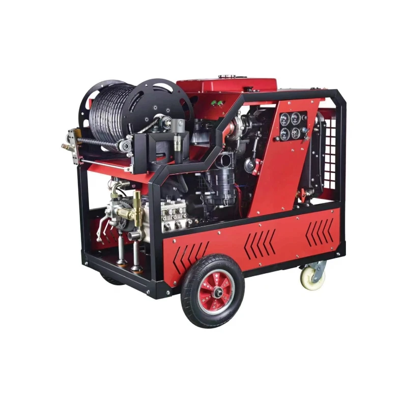 Intelligent remote control, four-cylinder pipeline dredging machine