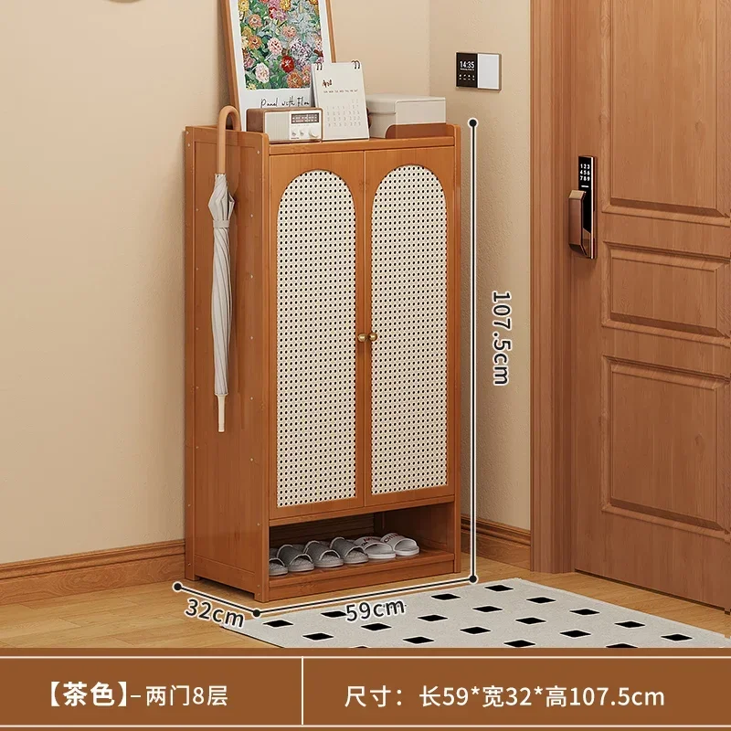 t-20  Shoe Cabinet Home Door Corridor Strong and Durable Shelf Floor to Floor with Door