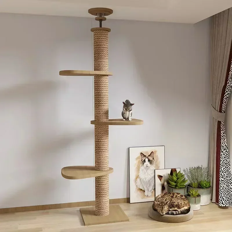 Hot Selling Diy Deluxe Play Pet Scratch Cat Tree Tower Condo Furniture Made in China