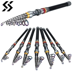Sougayilang Super Hard 1.8-3.6M Telescopic Fishing Rod 99% Carbon Fiber Sea Fishing Rod Pole Rock Carp Fishing Rod Tackle Poles