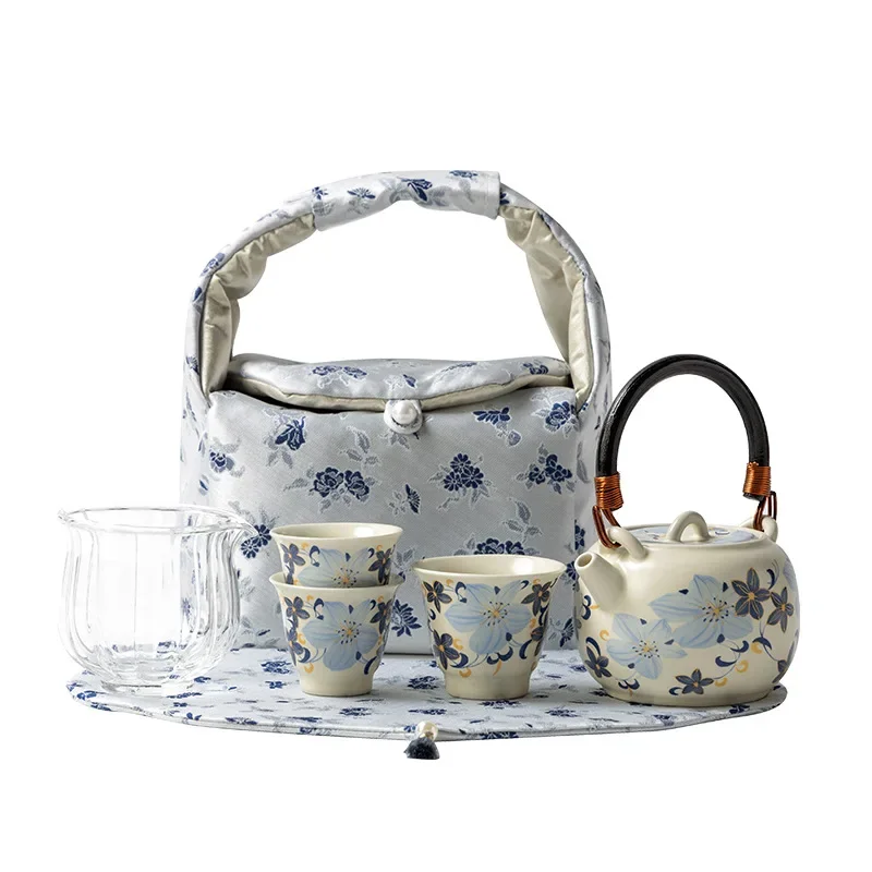 Portable travel tea set Kuaike cup outdoor charter car camping tea set for one person