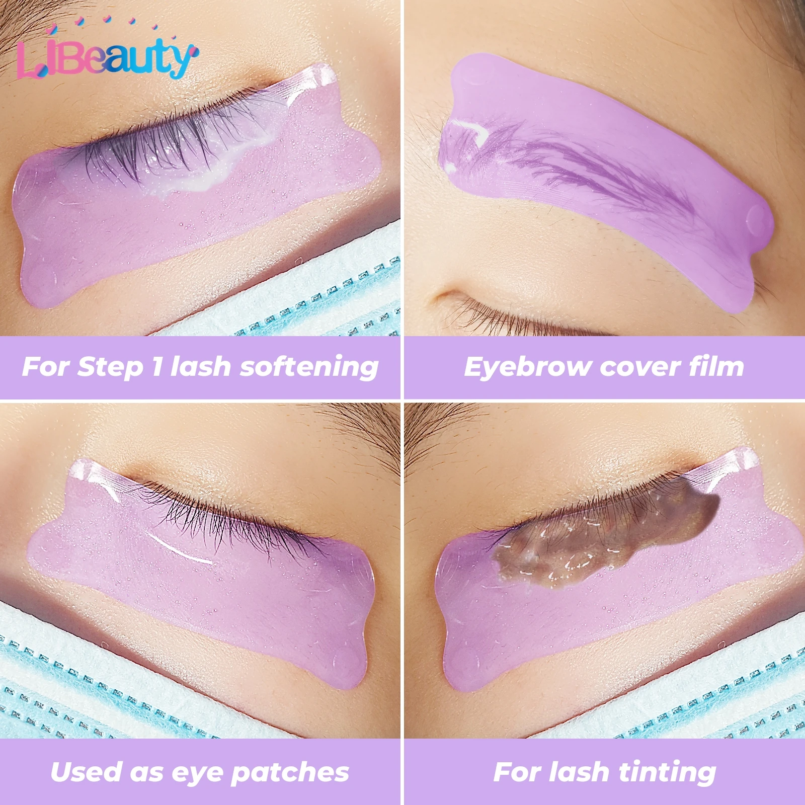 Libeauty 2 pièces ours collant cils adoucissant tampon Silicone cils Perm tampons cils tiges bouclier levage cils accessoires outil de maquillage