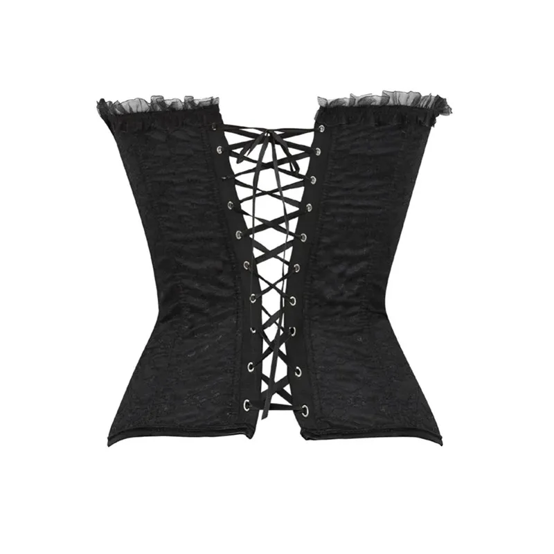 Women Sexy Lace Vintage Corset Dress Gothic Front Tie-up Corset Bustier Top With Lace Skirt Sets Showgirl Burlesque Costume Dres