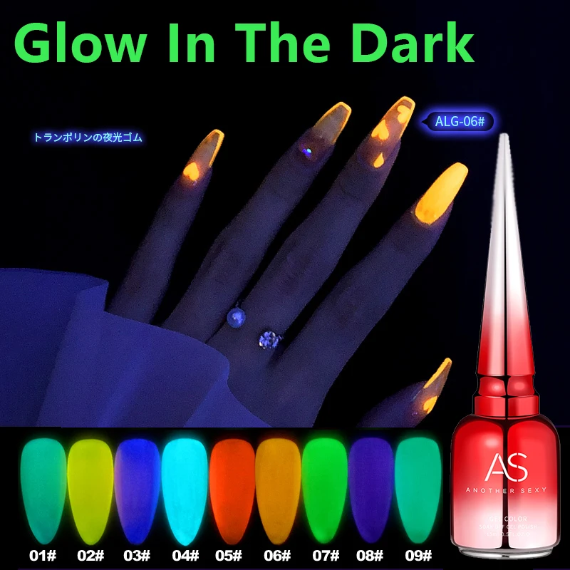 AS Groen Fluorescerend Glow in dark Gel Nagellak Neon UV LED Nagels Gel Losweken Gel Vernis Lichtgevende Nail Art Gel