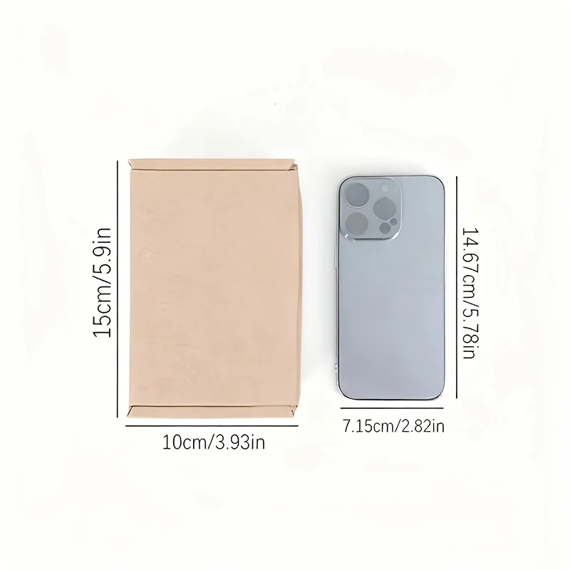 Caixa de presente quadrada de papel kraft durável, formato de avião, ideal para itens pequenos, artesanato, joias, papelão resistente, envio e armazenamento seguros