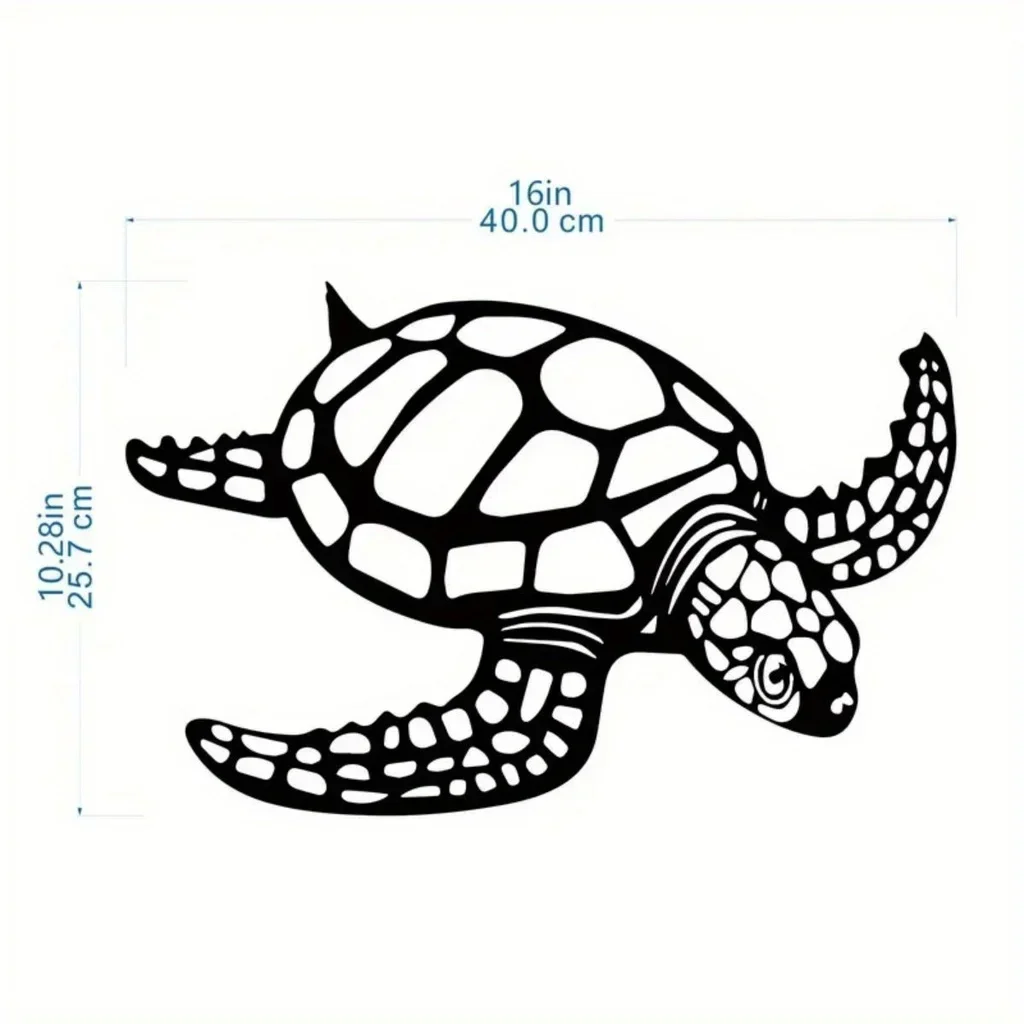 

CIFBUY Decoration Beach Home Decor Metal Sea Turtle Wall Hanging Decor Exquisite Sea Turtle Beach Theme Wall Art Living Room De