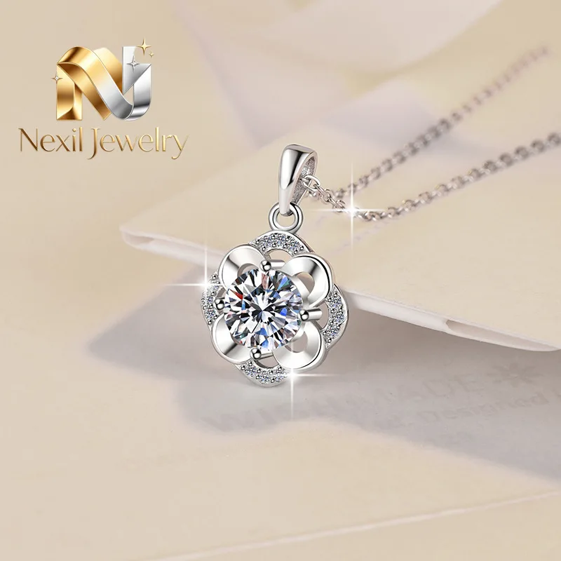 

Nexil Jewelry Nexil Jewelry Light Luxury Fashion Clavicle Chain Women's 1CT Moissanite PT950 Platinum - 1CT moissanite, plati