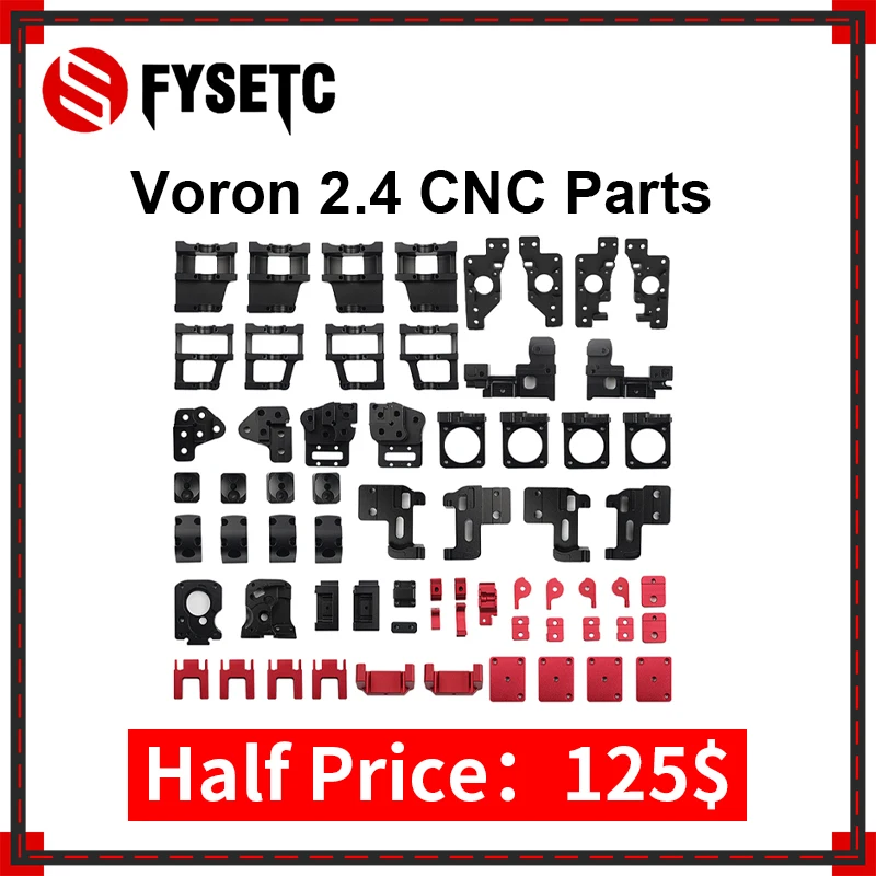 FYSETC Voron 2.4 R1 3D Printer Aluminum Alloy Frame Printed Parts Kit CNC Machined Metal Full Parts Upgrade Parts