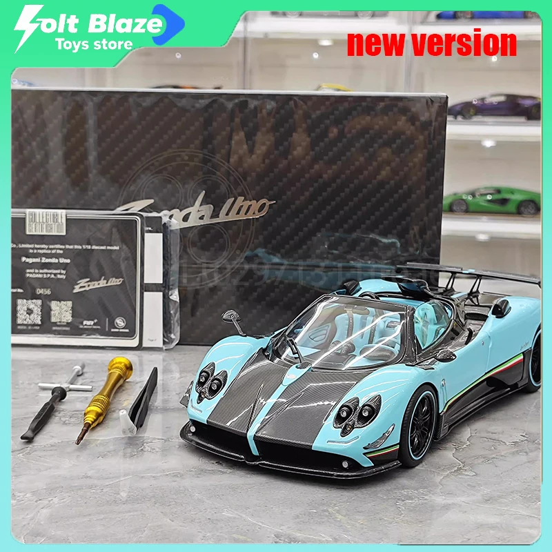 

Почти настоящая 1/18 Pagani Zonda Uno Roadster из сплава, литая под давлением модель автомобиля, имитация статической коллекционной модели автомобилей, подарок на день рождения для мальчика