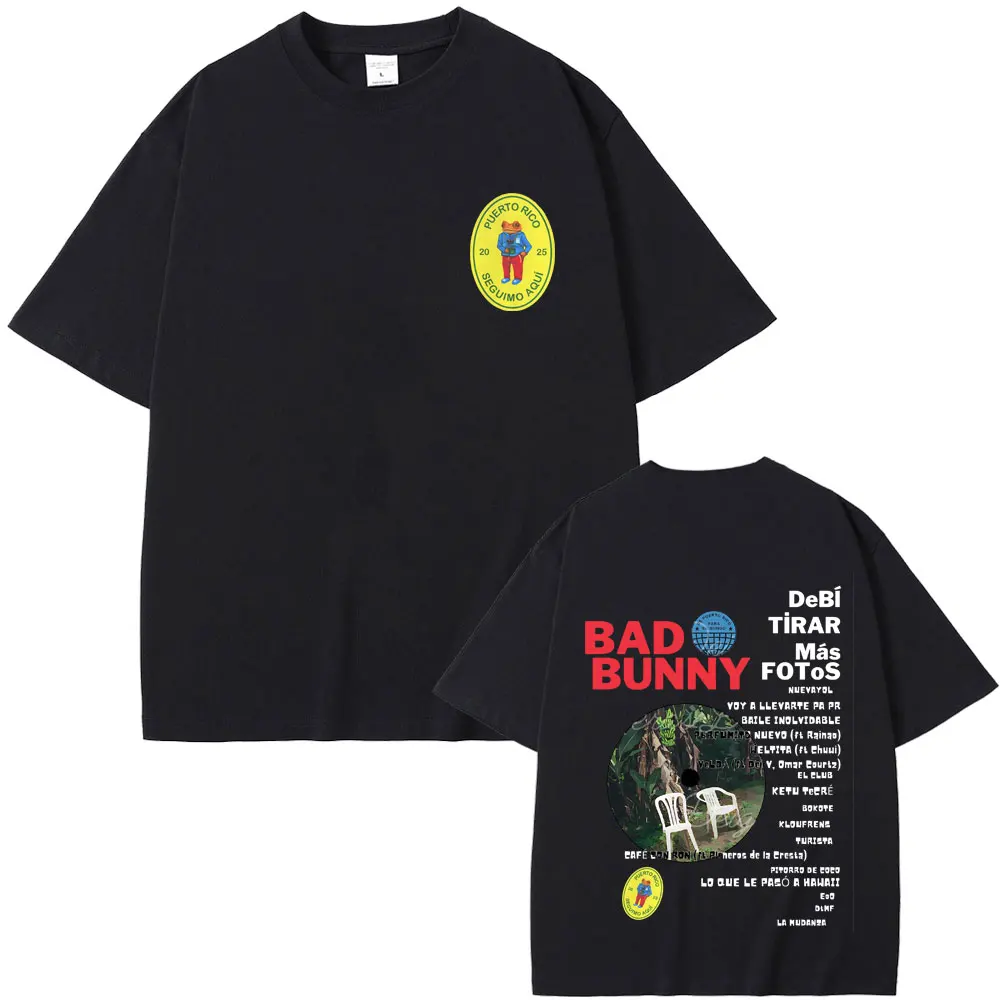 

Rapper Bad Bunny DeBi TiRAR MaS FOToS DTMF Graphic T-shirt Men's Hip Hop Streetwear Men Fashion Oversized Short Sleeve T Shirt
