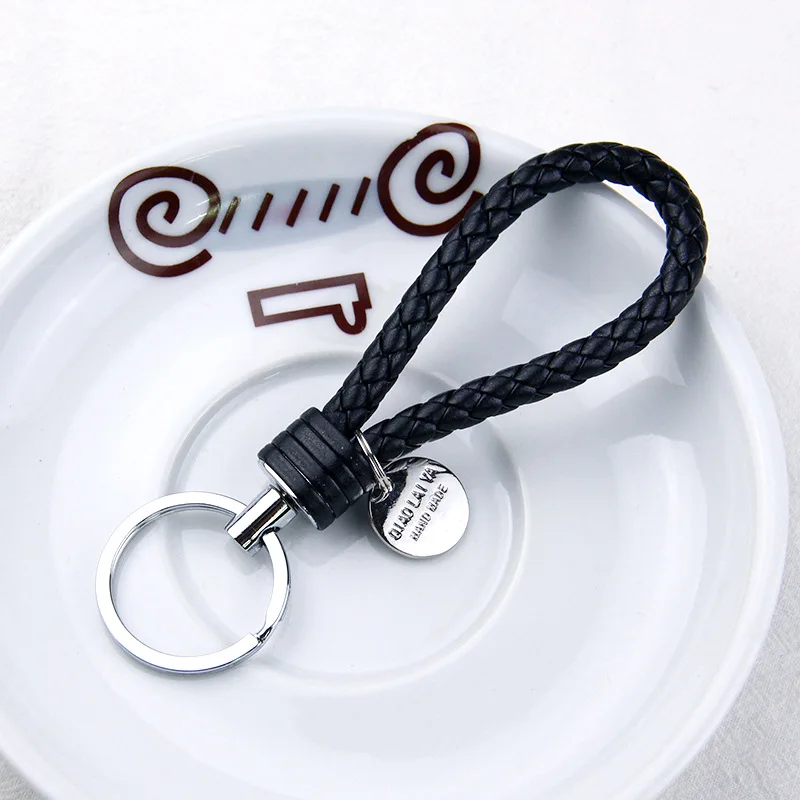 Stylish PU Leather Braided Woven Keychain Bag Pendant - A Perfect Gift for Men and Women!