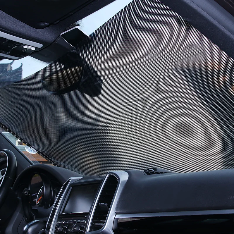 Car Automatic Rolling Shutter Sunshade Window Thermal Insulation Curtain Car Mounted Curtain Automatic Retractable Sunshade