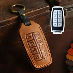 Funda para llave de coche con 8, 6 y 4 botones, carcasa para Hyundai Genesis, GV70, GV80, GV90, 2020, 2021, 2022, accesorios para llavero
