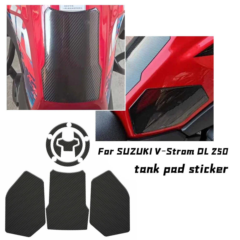 DL250 3D  Motorcycle Accessories Sticker Decal Kit Fuel Tank Pad Protector Anti slip For SUZUKI V-Strom DL 250 vstrom