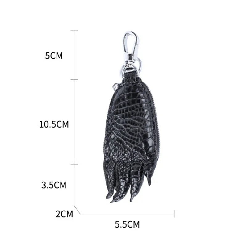 2026 New Fashion Crocodile Skin Genuine Leather Men Car Key Wallets Multi Function Key Case Male Zipper Housekeeper Holders - view 6