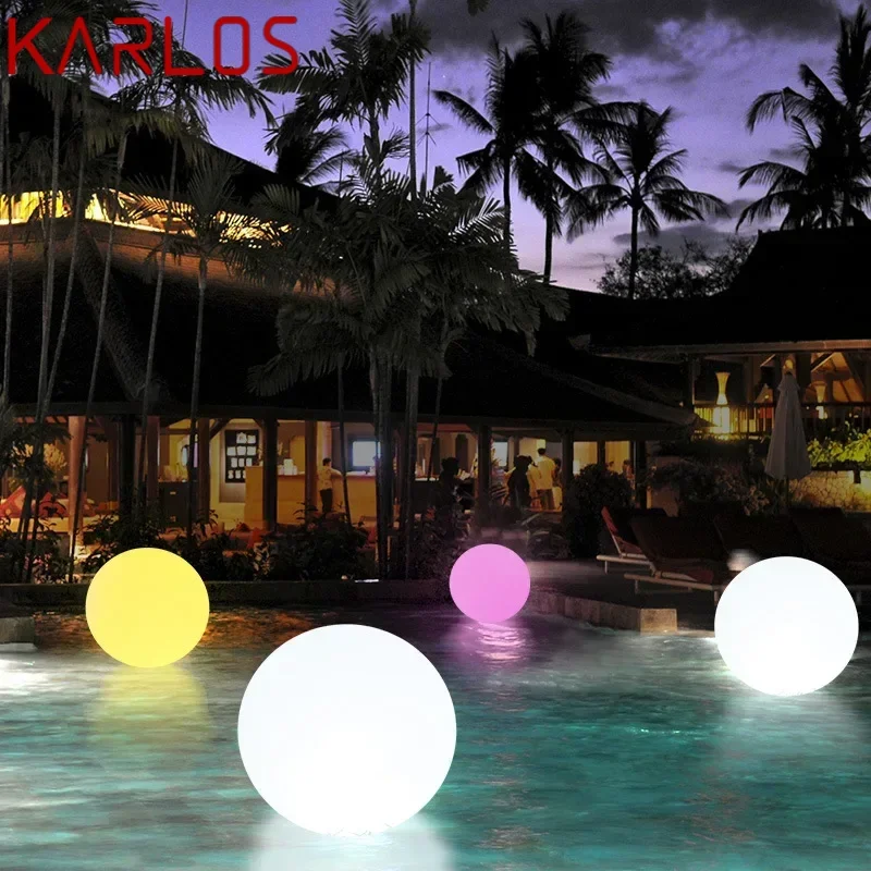 KARLOS Modern Floating Ball Landscape Lamp Creative Outdoors Pool Light LED Remote Control Waterproof IP65 for Hotel Garden