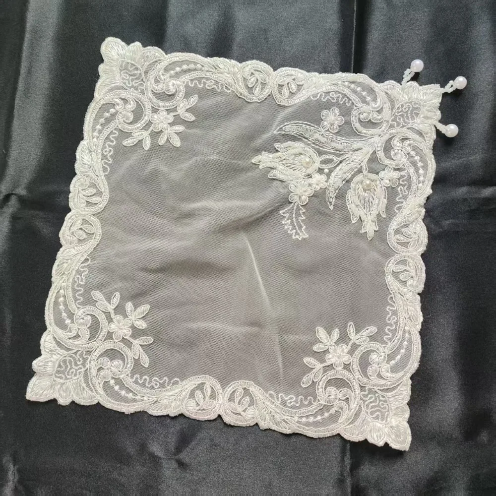 Golden Rose Embroidery Placemats 28cm Square Floral Decorative Mats Home Ornaments - view 6