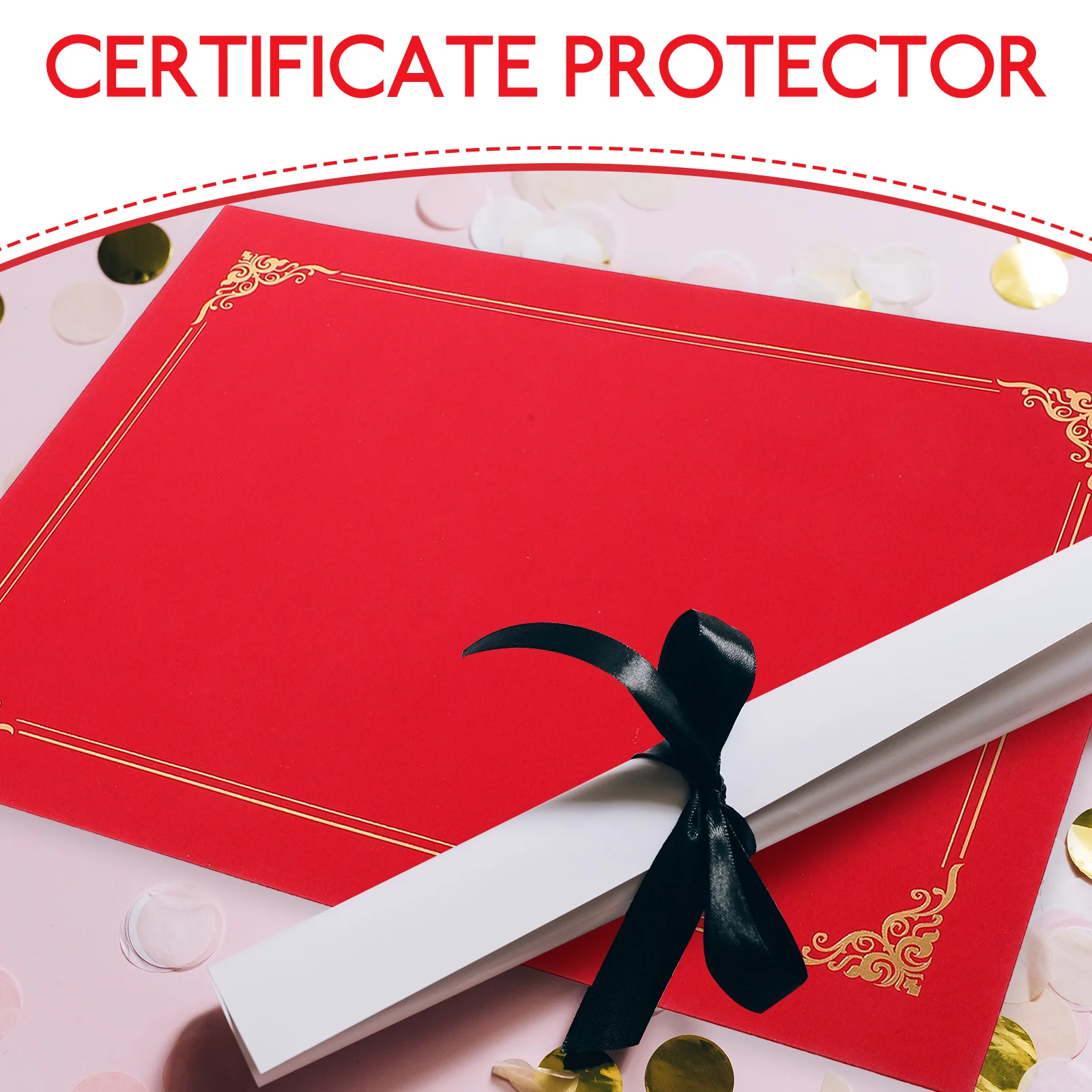 

4Pcs Certificate Cover Document Protector Elegant Design for Diplomas Awards Graduation Ceremonies Paper Holder