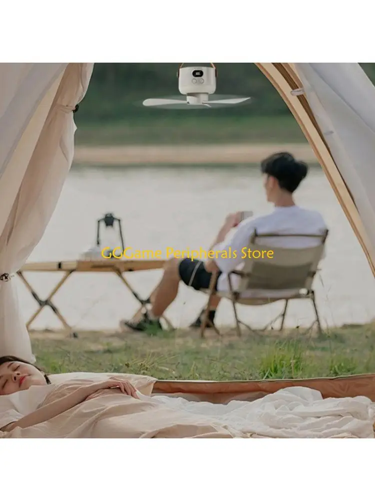 

U55B Stylish Mini USB Hanging Fan With Clear Display For Daily Cooling Needs White