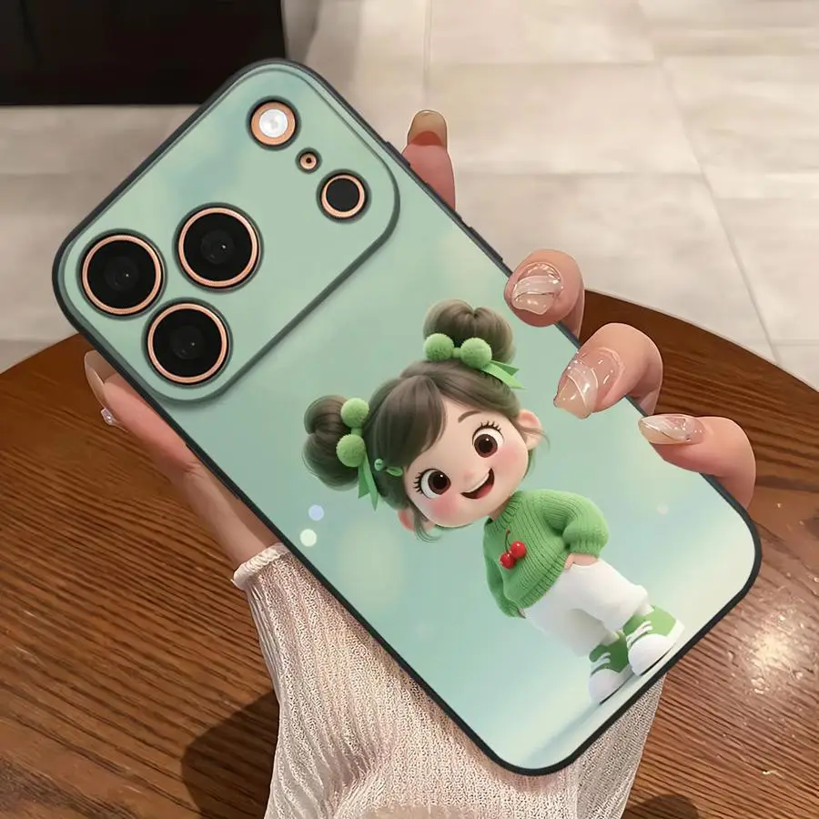 Funda Phone Cover Phone Case for Apple iPhone 17 Pro Max 12 14 13 XR XS MAX 16 15 Pro 7 8 11 17e Air Cartoon Girl  view 3