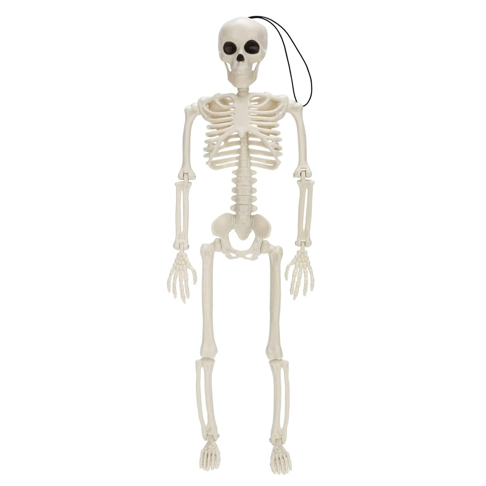 40cm Poseable Full Human Skeleton Prop Halloween Party Decoration Haunted House Props Graveyard Decor 1PCS A