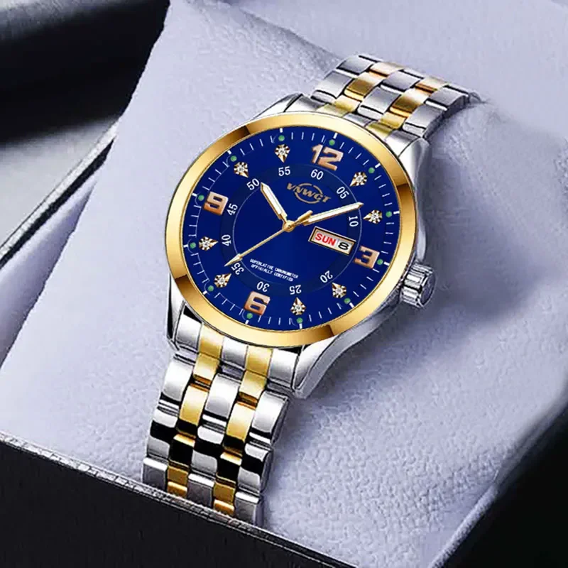 

Men's Watch Waterproof Luxury Date Men's Bump Numbers Quartz Watch Fashion Calendar Clock Male Relogio Masculino