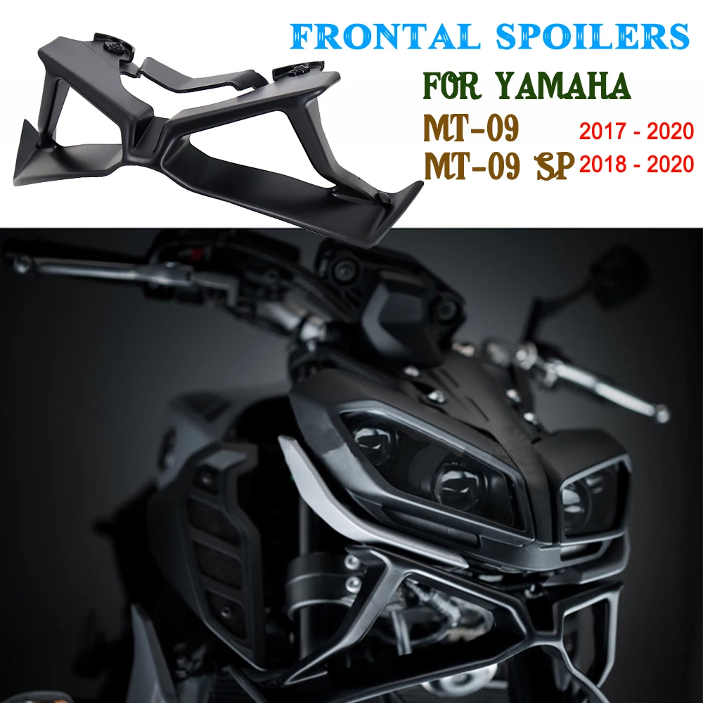 New Black Motorcycle Accessories Front Downforce Naked Frontal Spoilers For YAMAHA MT 09 MT-09 MT09 SP 2017 2018 2019 2020mt09