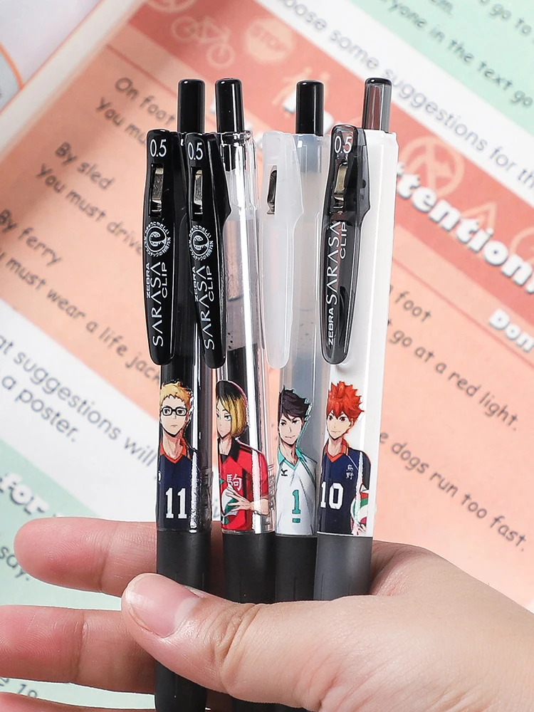 Anime Haikyuu!! Shoyo Hinata Cosplay Cartoon fai da te 0,5 mm stampa penna gel penne a base d\'acqua materiale scolastico studente esame Natale