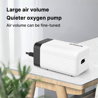 Silent Aquarium Oxygen Air Pump with Check Valve Fish Tank Double Outlet Large Oxygenator Aquarium Air Compressor Aerator 220v