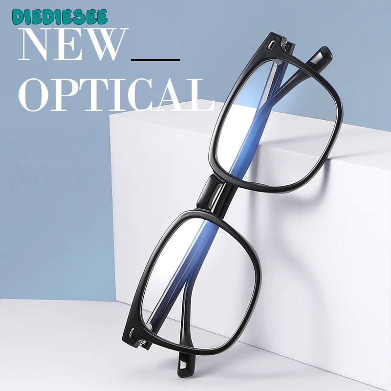 

DIEDIESEE Ultra Light Anti Blue Light Myopia Glasses Frame Large Face Male And Female Optical Prescription Glasses TR2101