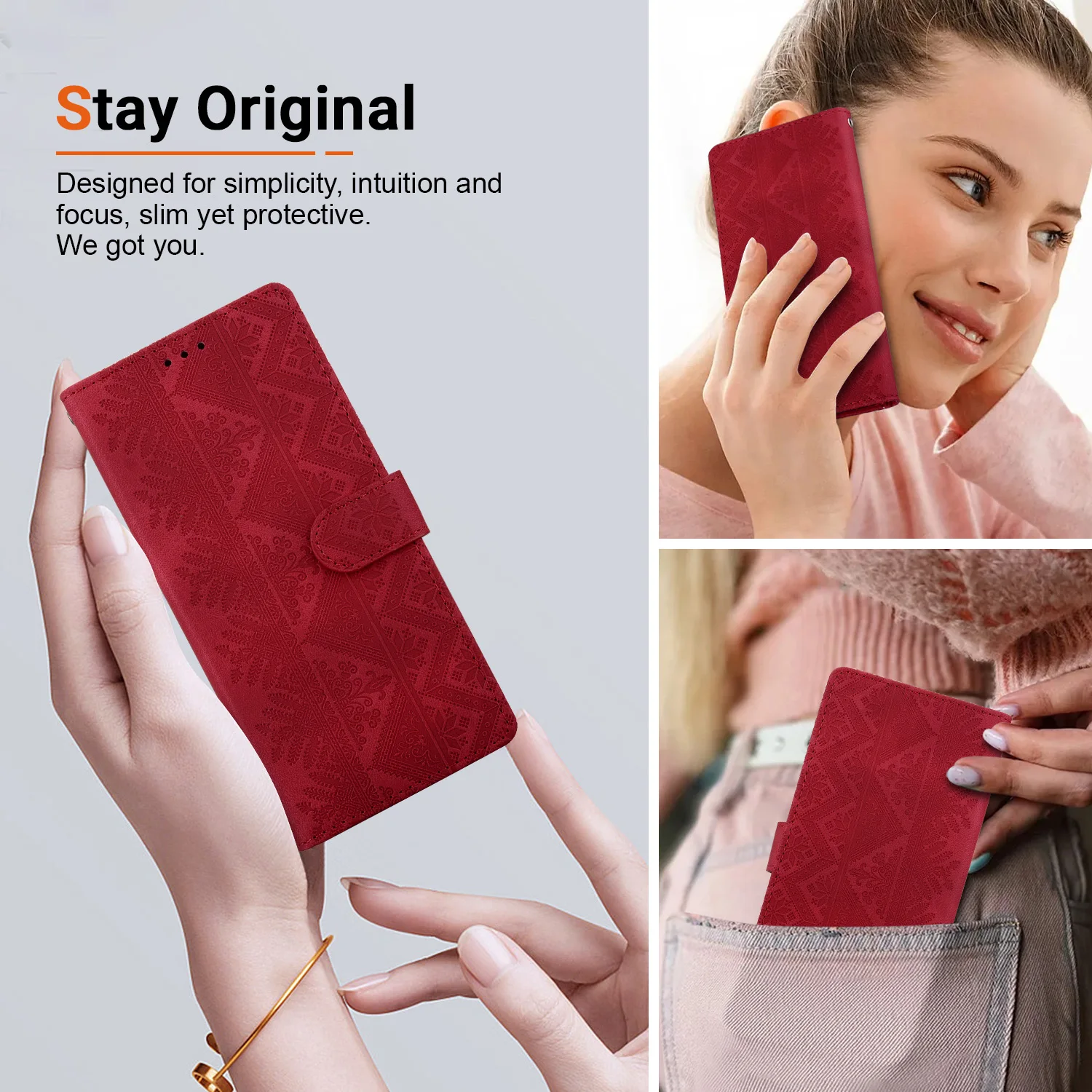 Leather Phone Case For Samsung Galaxy A07 A06 A05 A05S A04E A01 A04 A03 Core A3 A5 A9 A8 2017 2018 A6 PlusCard Slot Wallet Cover view 3