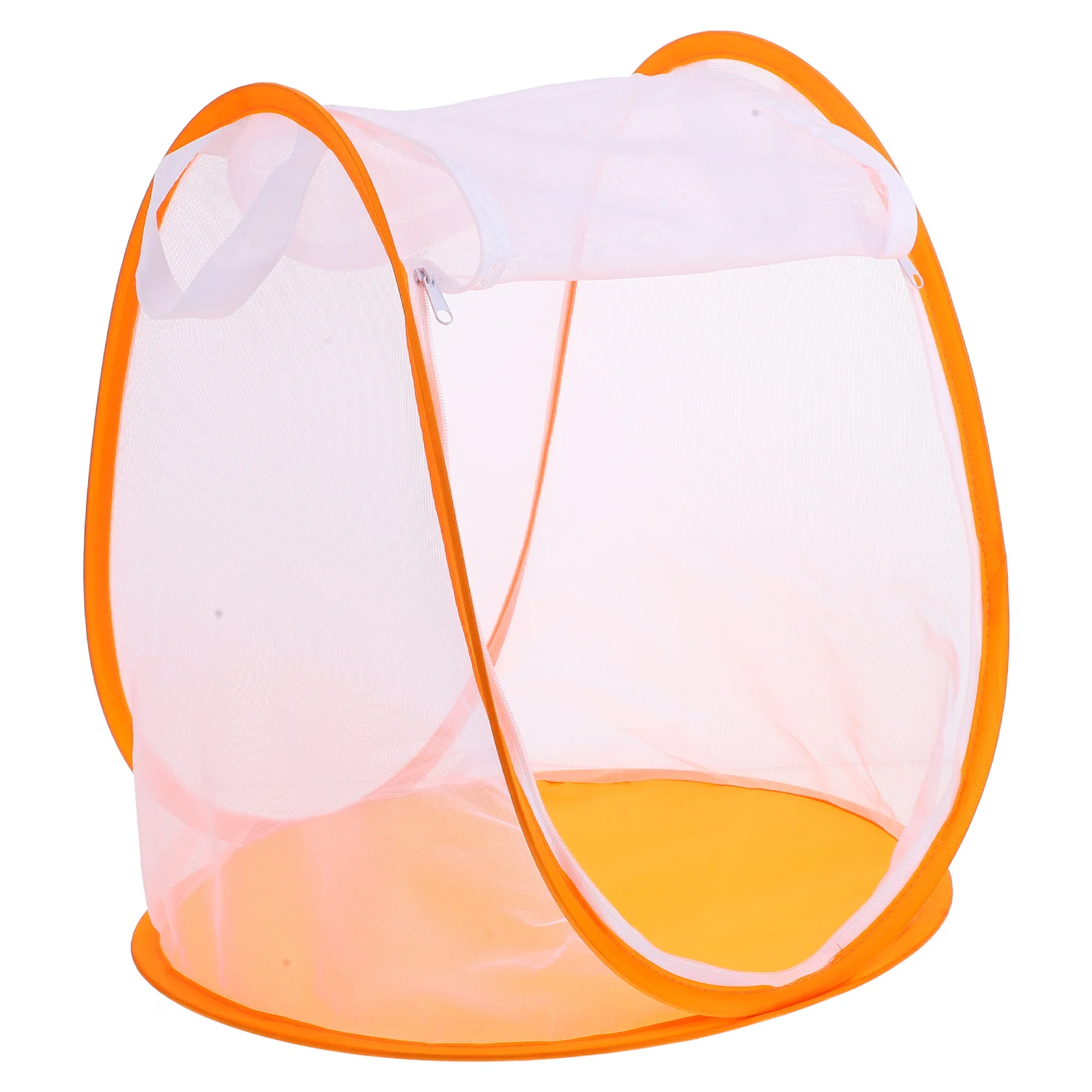 กรงแมลงพับได้สำหรับเพาะพันธุ์ผีเสื้อและเต่าทอง แบบโปร่งใส พกพาสะดวก พร้อมช่องซิปขนาดใหญ่ สำหรับเลี้ยงหนอนผีเสื้อ