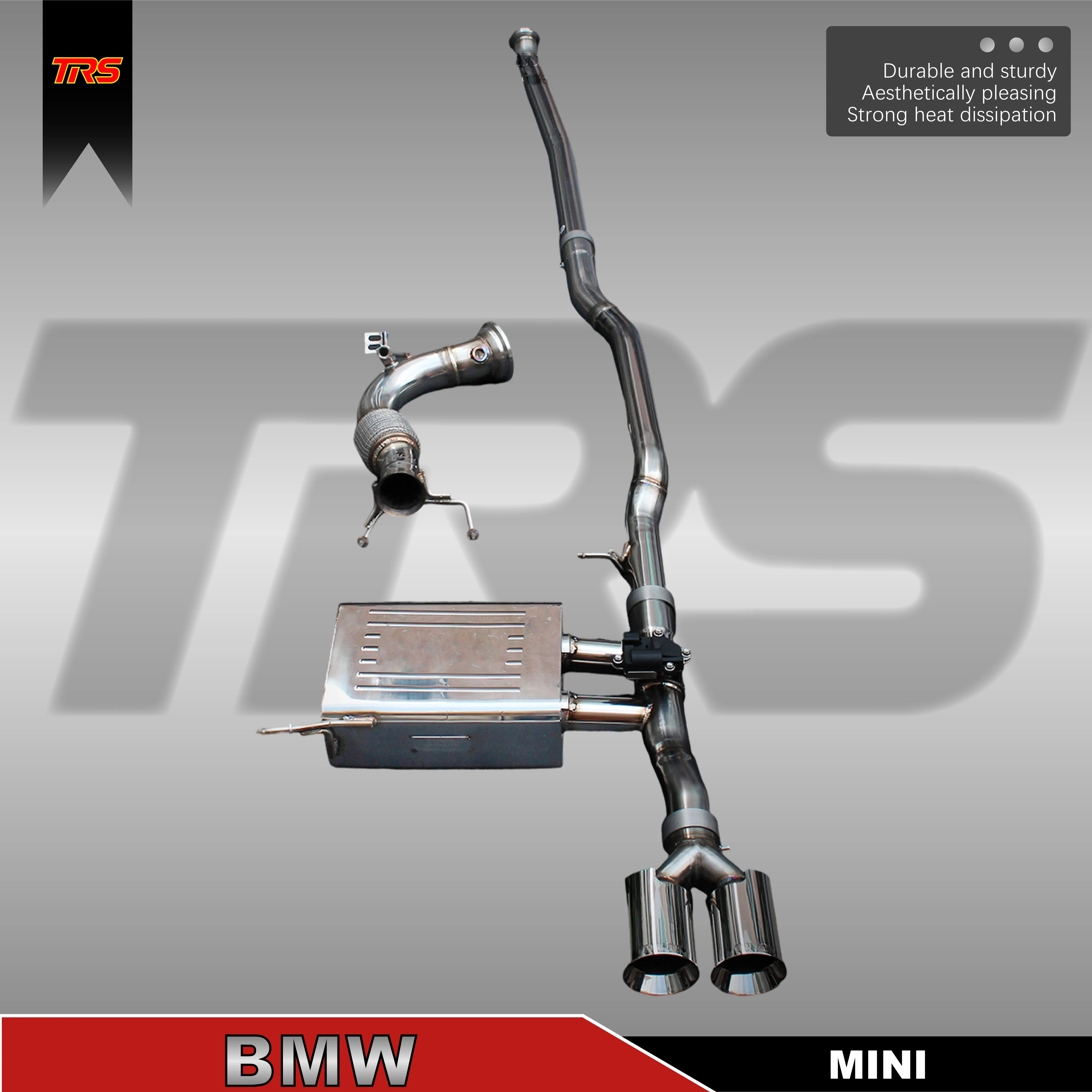 

JCW Style Sport Exhaust for R56/F56 Hatchback 1.5T/2.0T - T304 Stainless, Dual Tips, Direct Bolt-On