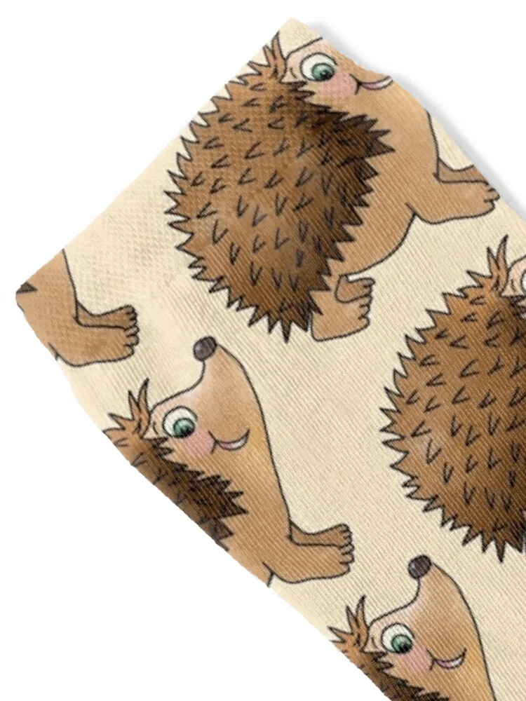 friendly hedgehog Socks valentine gift ideas hockey Men Socks Women's